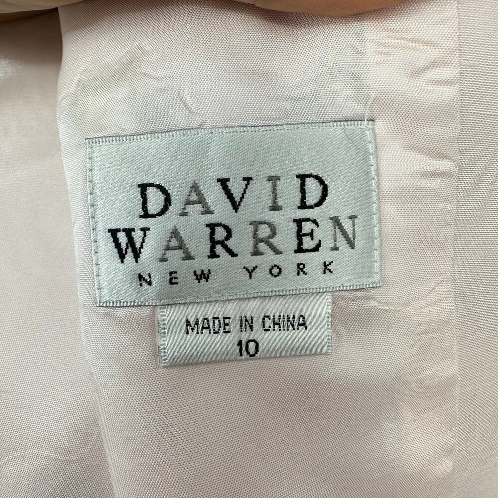 Vintage Daved Warren Womens 10 Skirt Vest Silk Suit Pastel Pink Embroidered - Picture 3 of 16